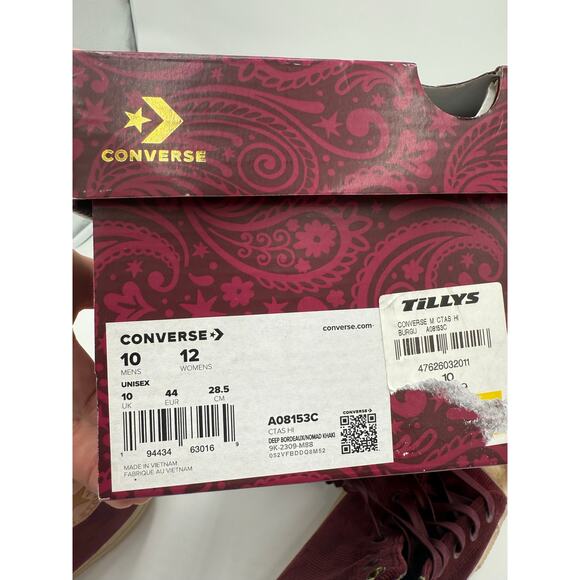 Converse Willy Wonka Chuck Taylor All Star Corduroy Men's Women's Shoes 10 12 - Picture 7 of 11